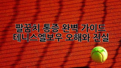 팔꿈치 통증 완벽 가이드 🎾 테니스엘보우 오해와 진실