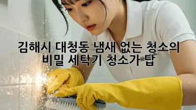 김해시 대청동 냄새 없는 청소의 비밀: 세탁기 청소가 답!